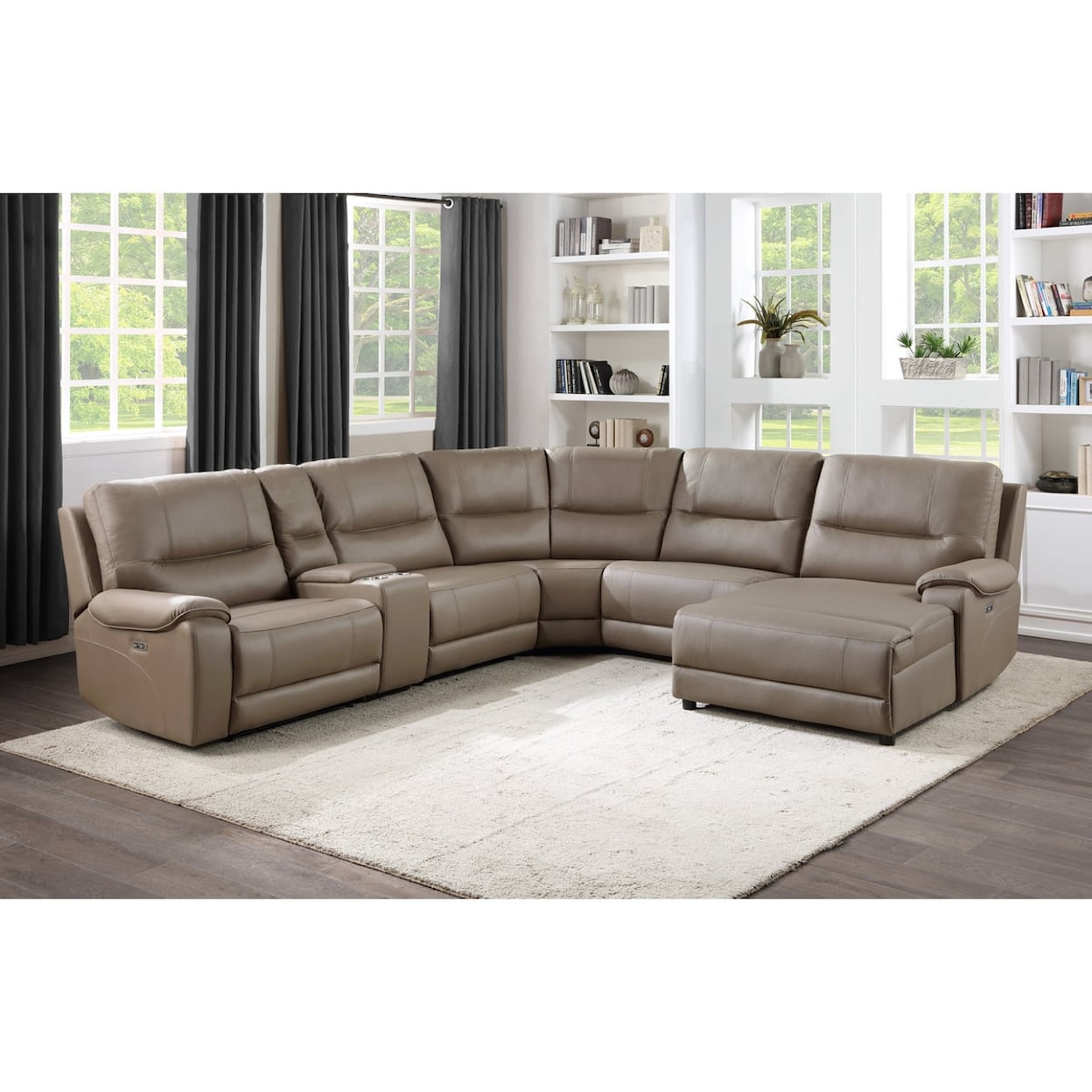 Homelegance LeGrande 6-Piece Power Reclining Sectional Sofa