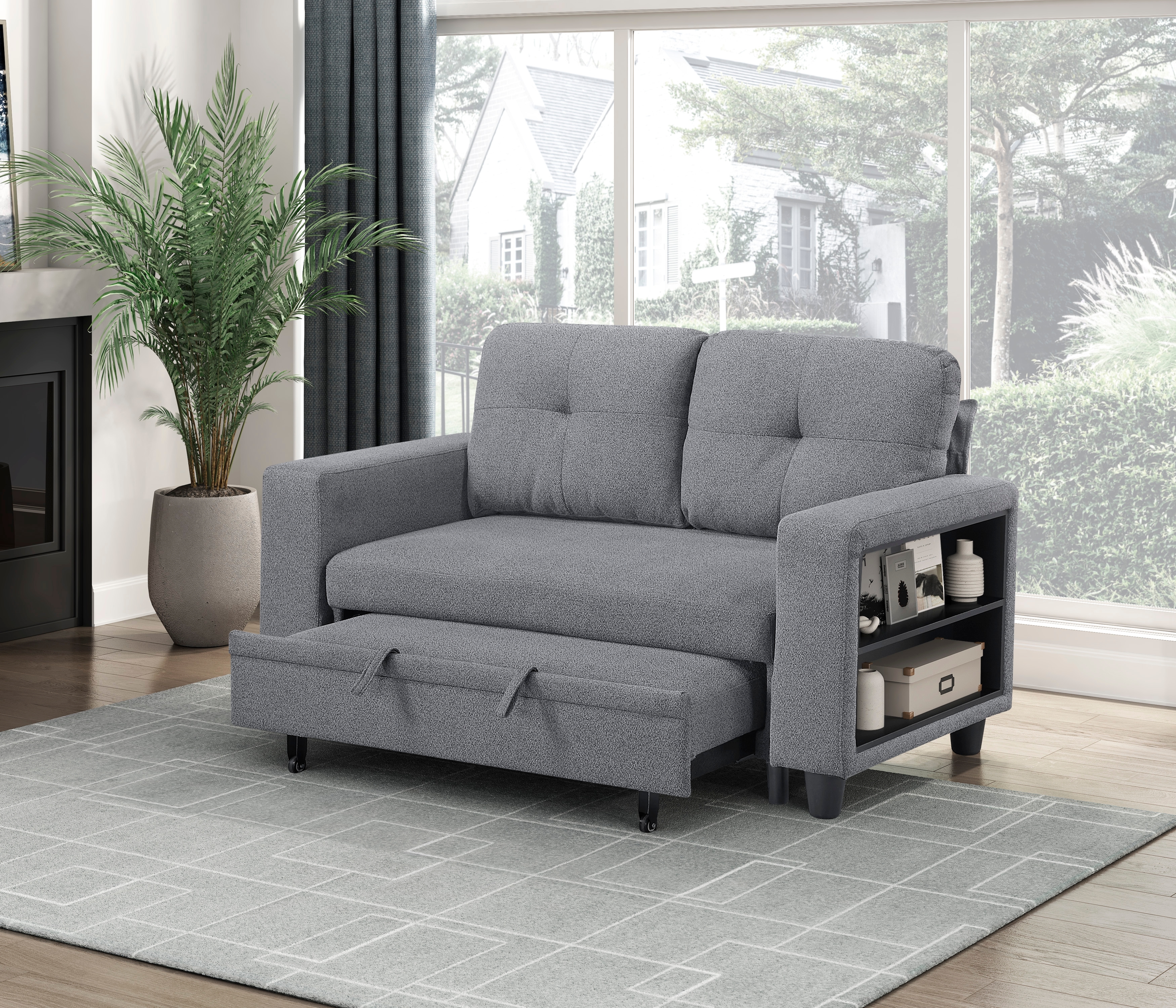 Homelegance Ansley Loveseat with Pull-Out Bed