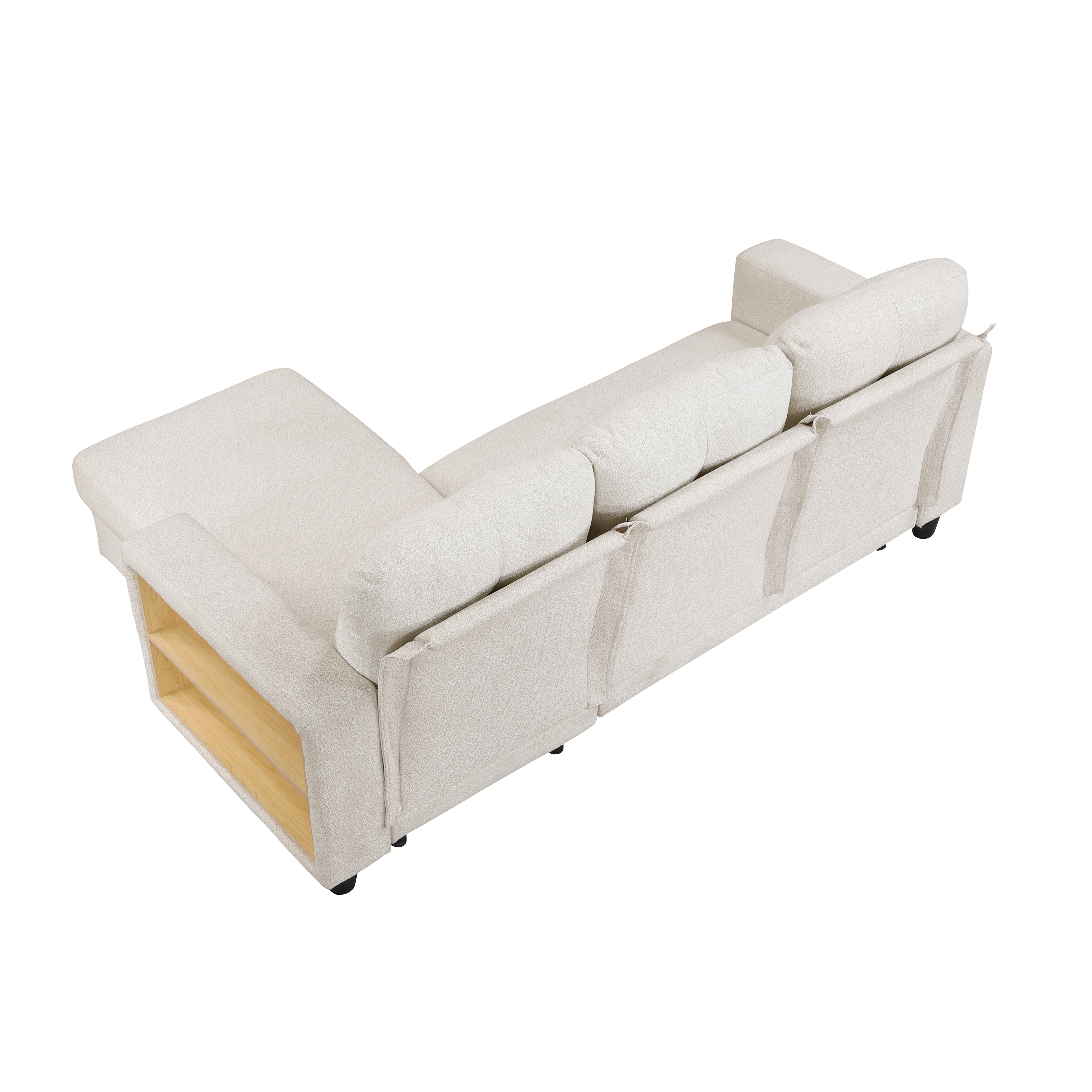 Homelegance Ansley 3-Piece Sectional Sofa with Pull-Out Bed