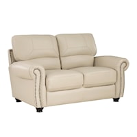 Traditional Loveseat with Nailhead Trim