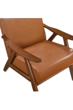 Homelegance Damala Mid-Century Modern Accent Chair with Dark Wood Frame