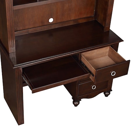 3-Drawer Writing Desk with Hutch