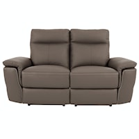 Contemporary Power Double Reclining Love Seat