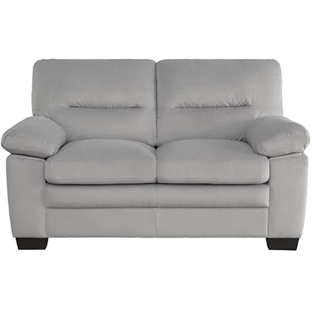 Casual Loveseat with Pillow Arms