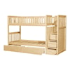 Home Style Natural Youth Storage Bunk Bed