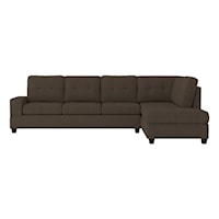 2-Piece Reversible Sectional with Drop-Down Cup Holders