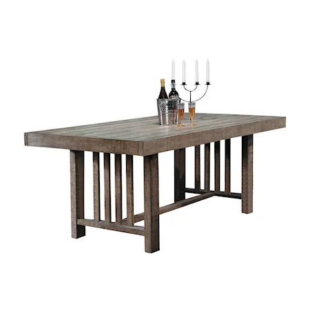 Codie Rustic Trestle Dining Table