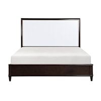 Contemporary King Bed with Panel Headboard