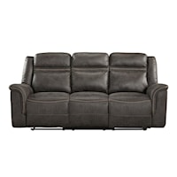 Transitional Dual Reclining Sofa with Center Drop-Down Console