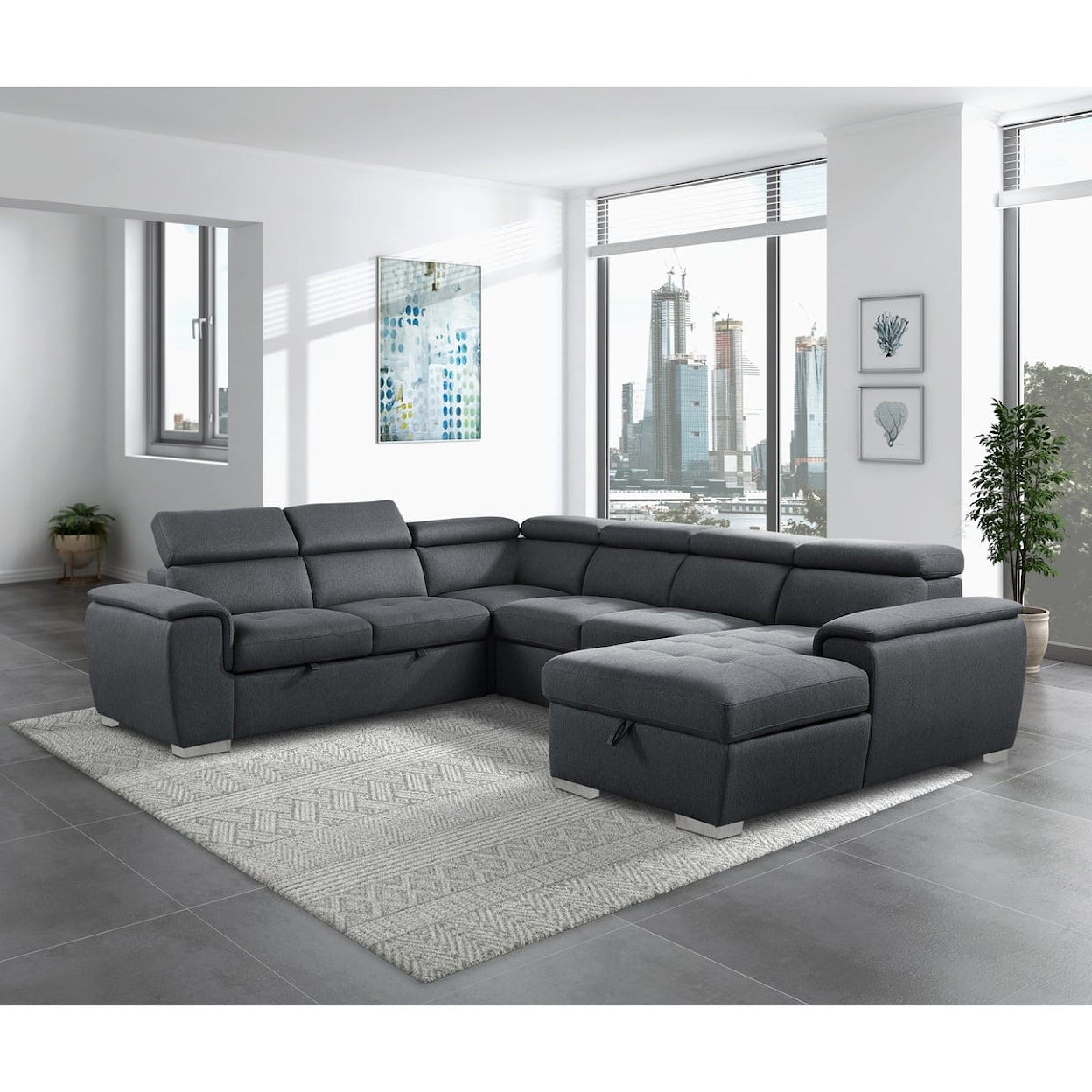 Homelegance Furniture Berel 4-Piece Sectional