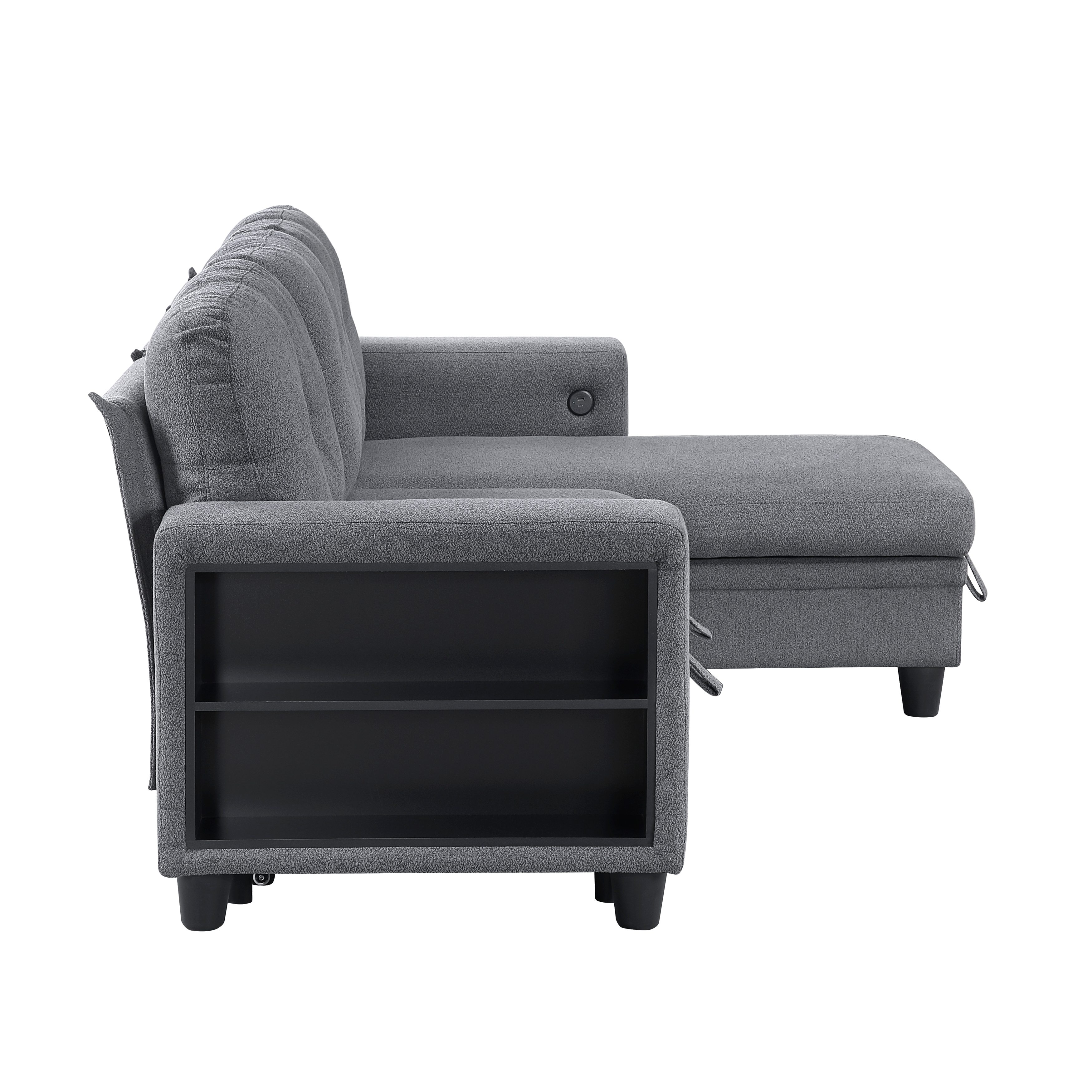 Homelegance Ansley 3-Piece Sectional Sofa with Pull-Out Bed