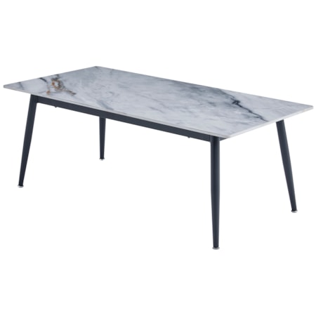 Rectangular Coffee Table with Stone Top