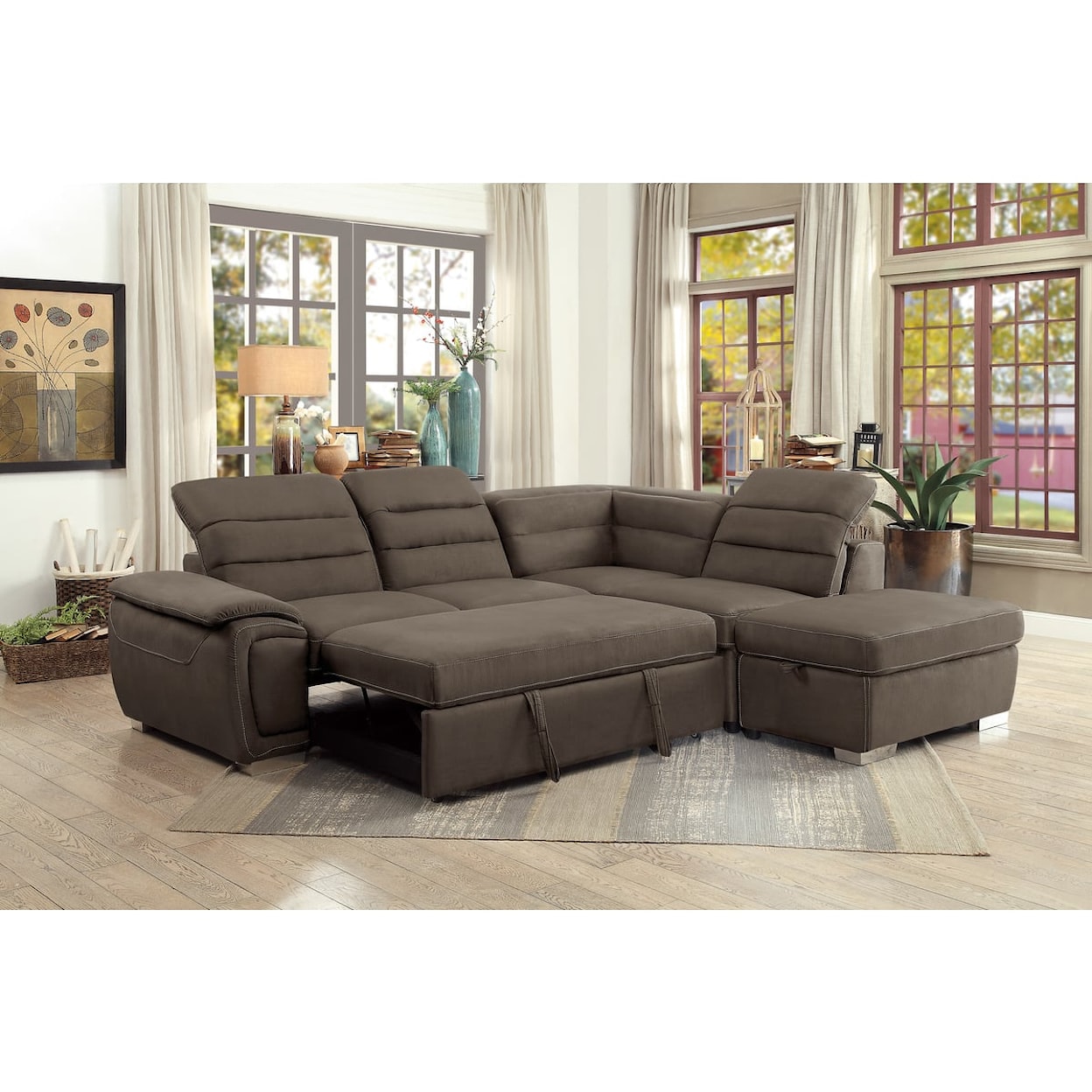 Homelegance Furniture Platina 3-Piece Sectional Sofa