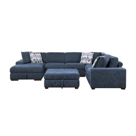 4-Piece Sectional Sofa with Ottoman