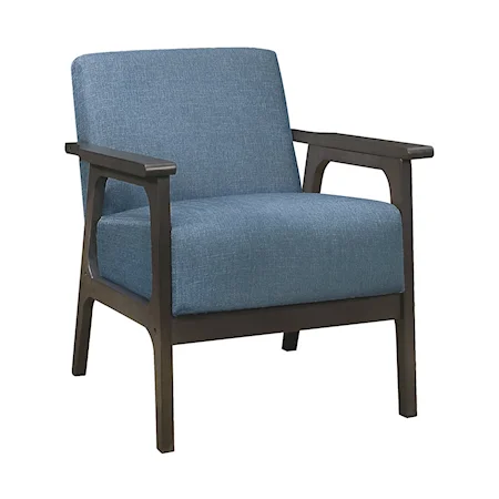 Contemporary Accent Chair with Wood Frame