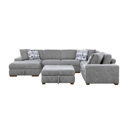 4-Piece Sectional Sofa with Ottoman