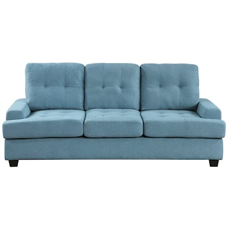 Transitional Sofa with Drop-Down Seat Back
