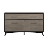 Contemporary Dresser with 6-Drawers