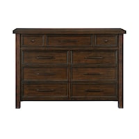 Transitional 9-Drawer Dresser