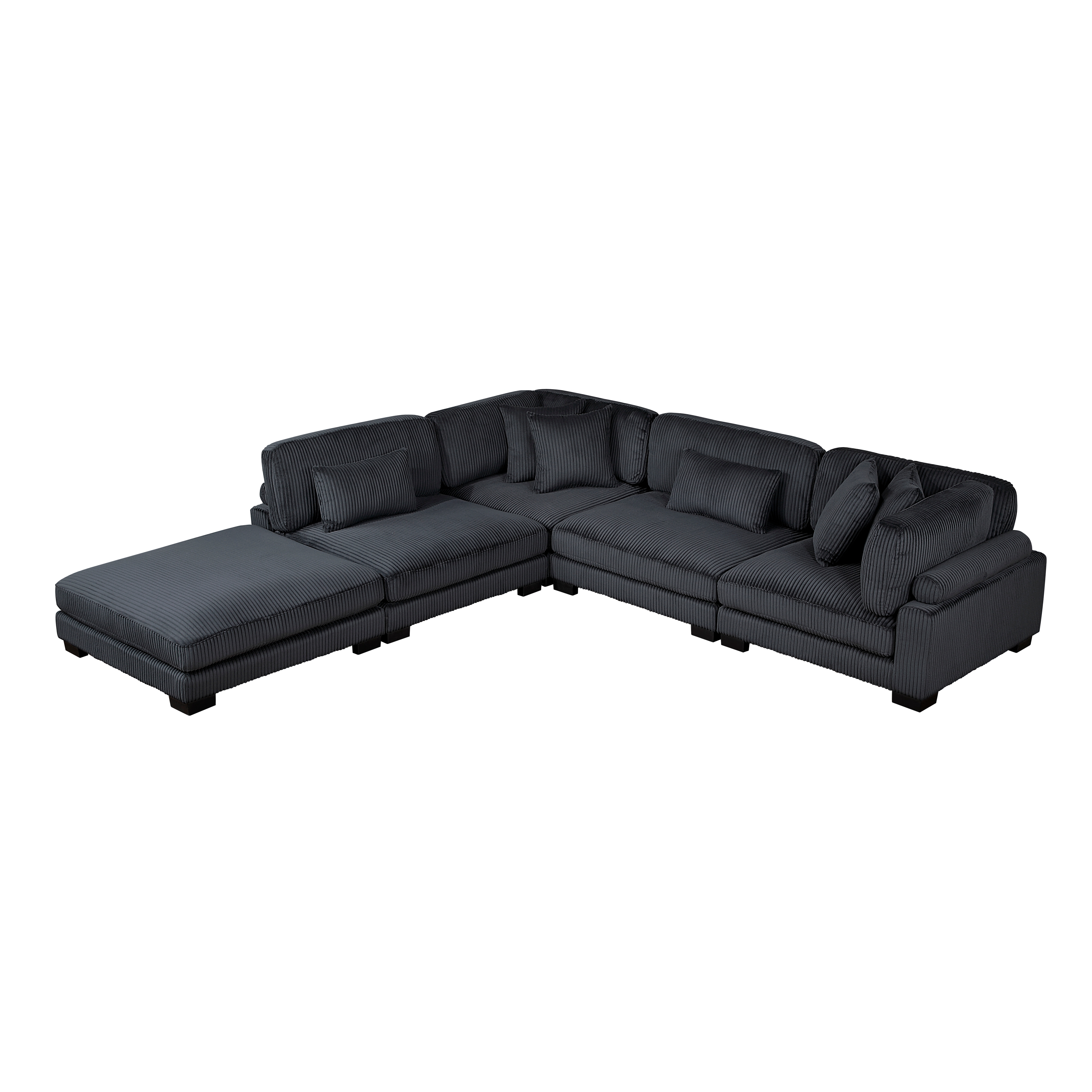 Homelegance Traverse 5-Piece Sectional Sofa with Ottoman