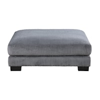 Casual Ottoman with Block Legs