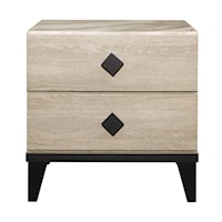 Contemporary 2-Drawer Nightstand