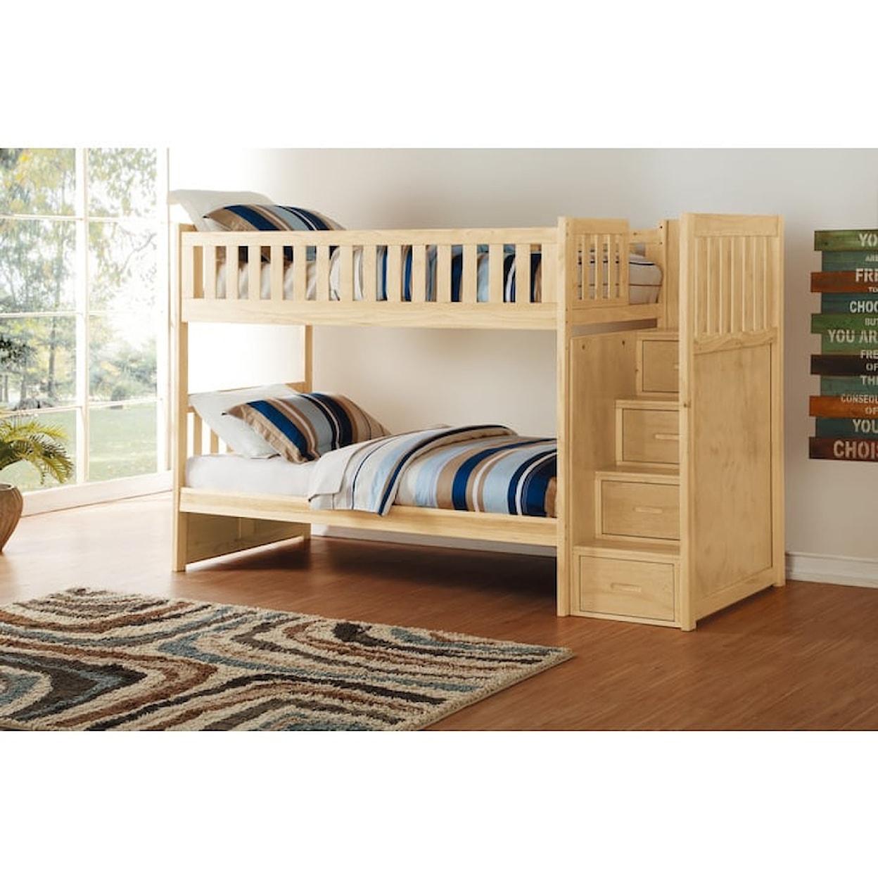 Homelegance Bartly Twin/Twin Step Bunk Bed