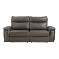 Casual Power Double Reclining Love Seat with Power Headrests