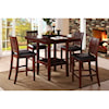 Homelegance Galena 5050 5 Piece Counter Height Table & Chair Set