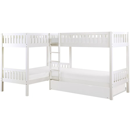 Corner Bunk Bed with Twin Trundle