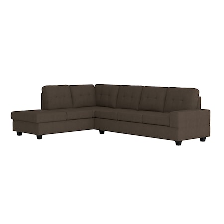 2-Piece Sectional Sofa with Ottoman