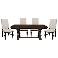 Transitional 5-Piece Dining Set