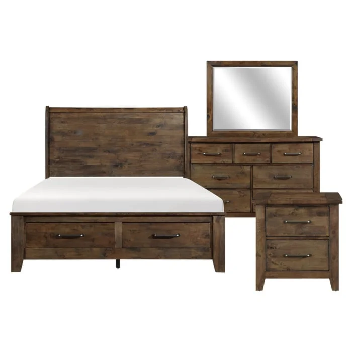 Homelegance Jerrick Rustic 4Piece Queen Bedroom Set Darvin Furniture