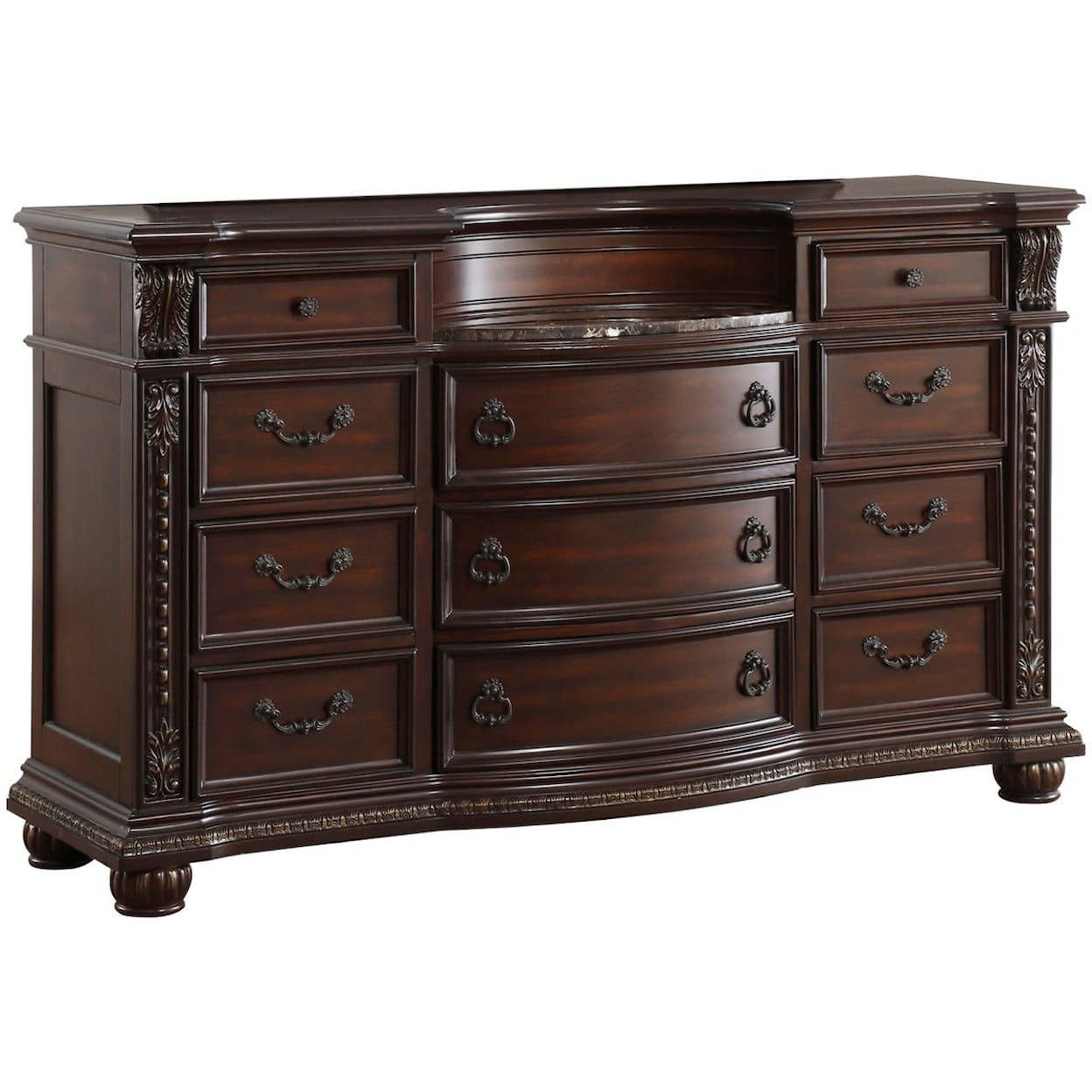 Homelegance Furniture Cavalier Dresser, Marble Insert