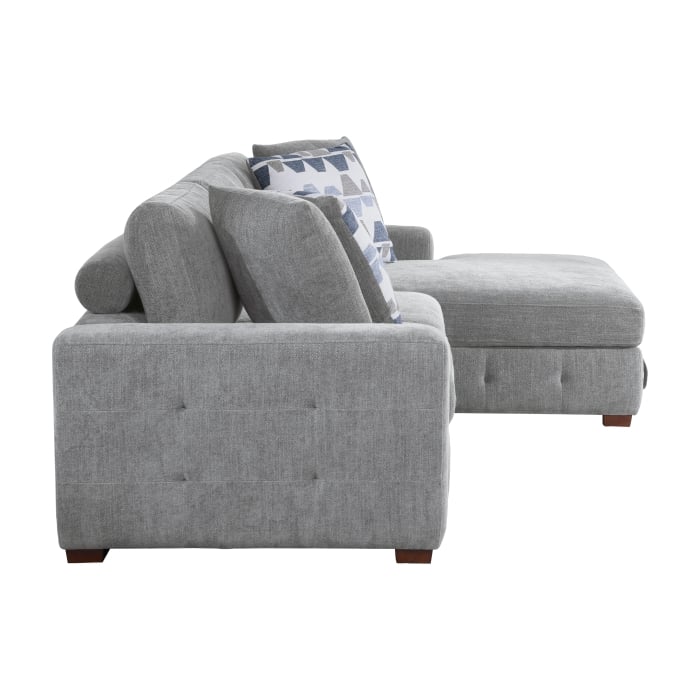 Homelegance Raife 2-Piece Sectional Sofa with Ottoman