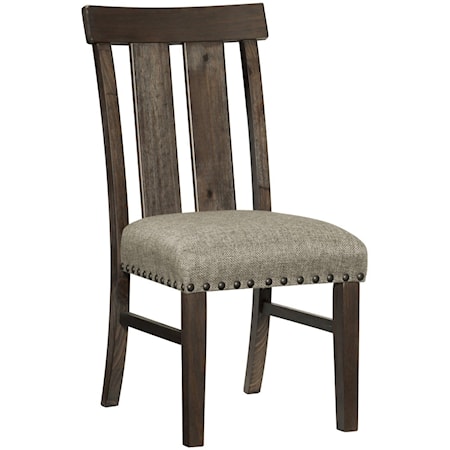 Casual Dining Side Chair with Nailhead Trim