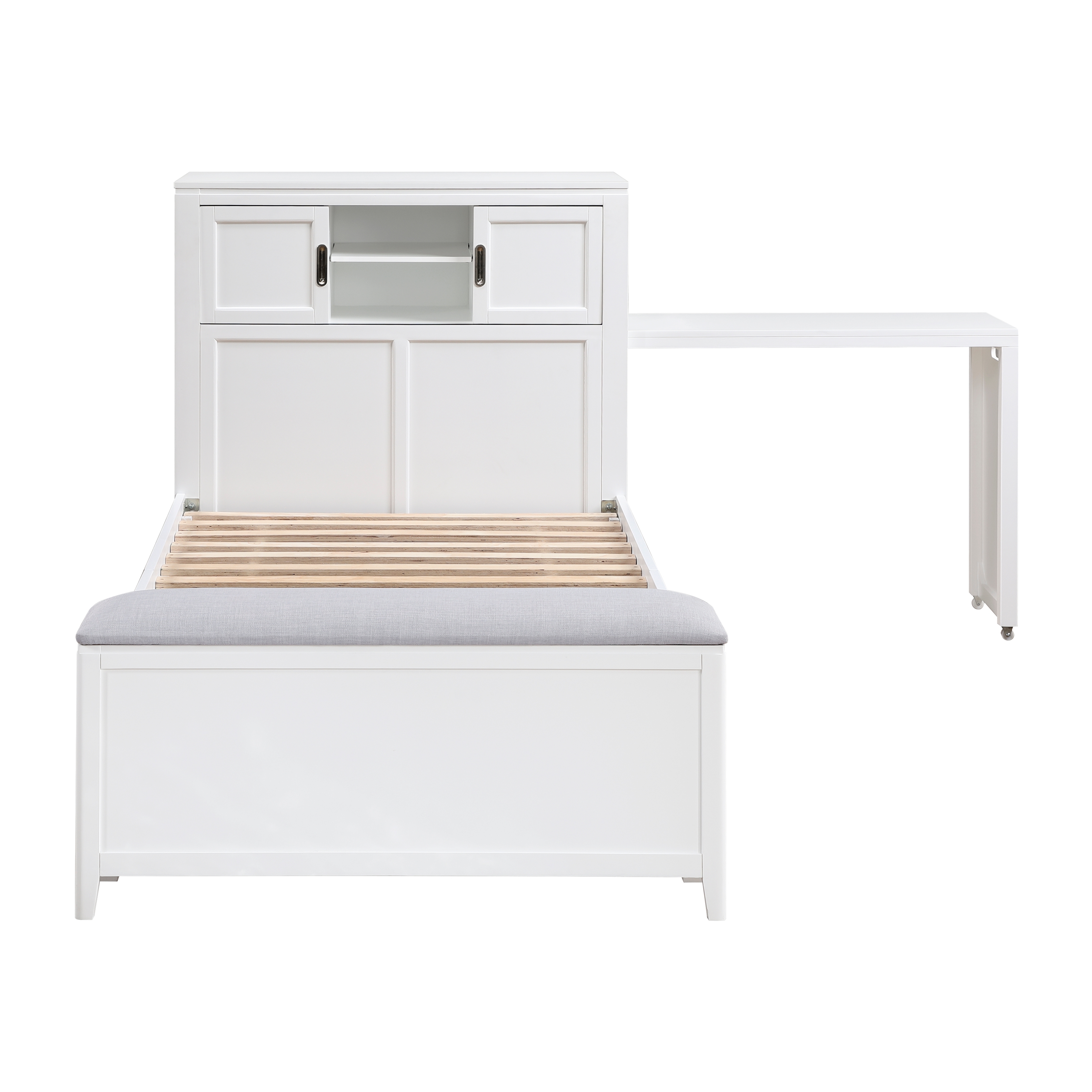 Homelegance Sloane Twin Bookcase Bed with Hidden Desk