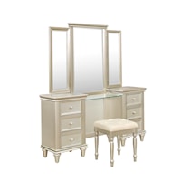 Glam Vanity Dresser with Mirror