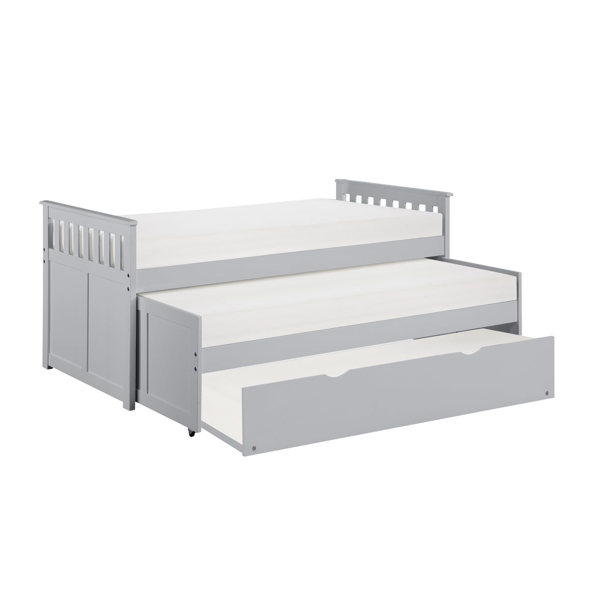 Twin Bed with 2 Trundles