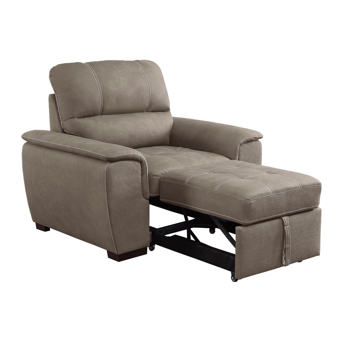 Chair with Pull-Out Ottoman