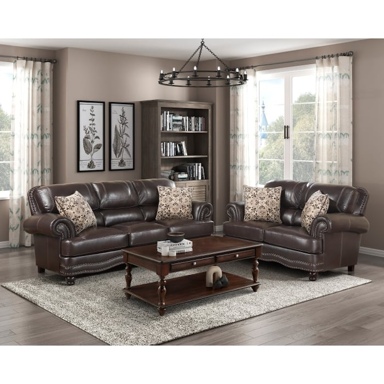 Homelegance Furniture Milford 2-Piece Living Room Set