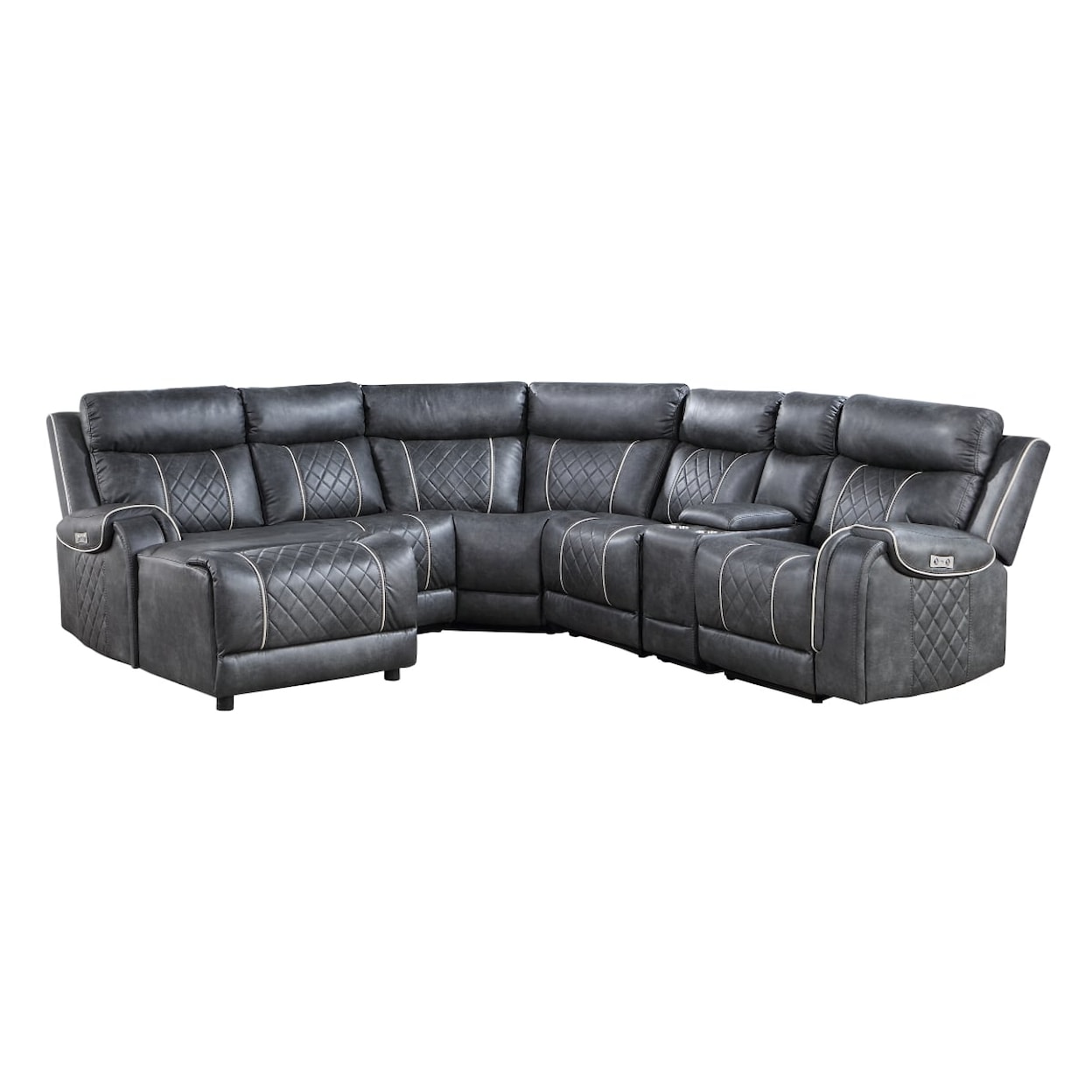 Homelegance Furniture Gabriel 6-Piece Modular Power Reclining Sectional