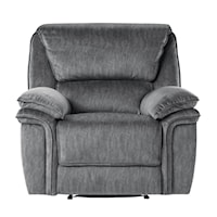 Casual Reclining Chair with Microfiber Upholstery