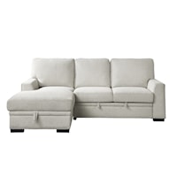 Transitional 2-Piece Sectional Sofa with Pull-out Bed