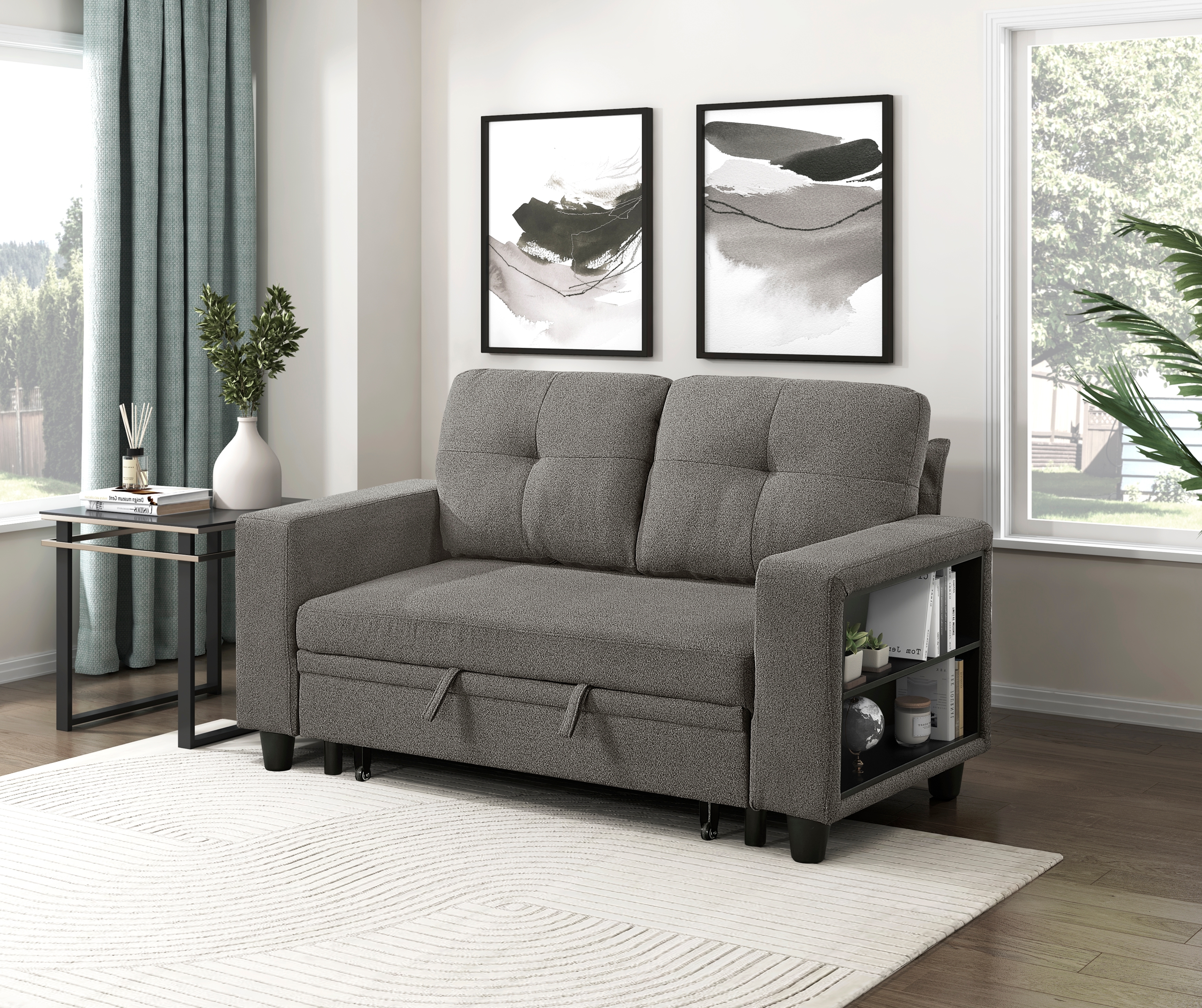 Homelegance Ansley Loveseat with Pull-Out Bed