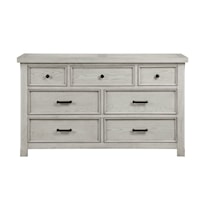 Traditional 7-Drawer Dresser with Antique Hardware