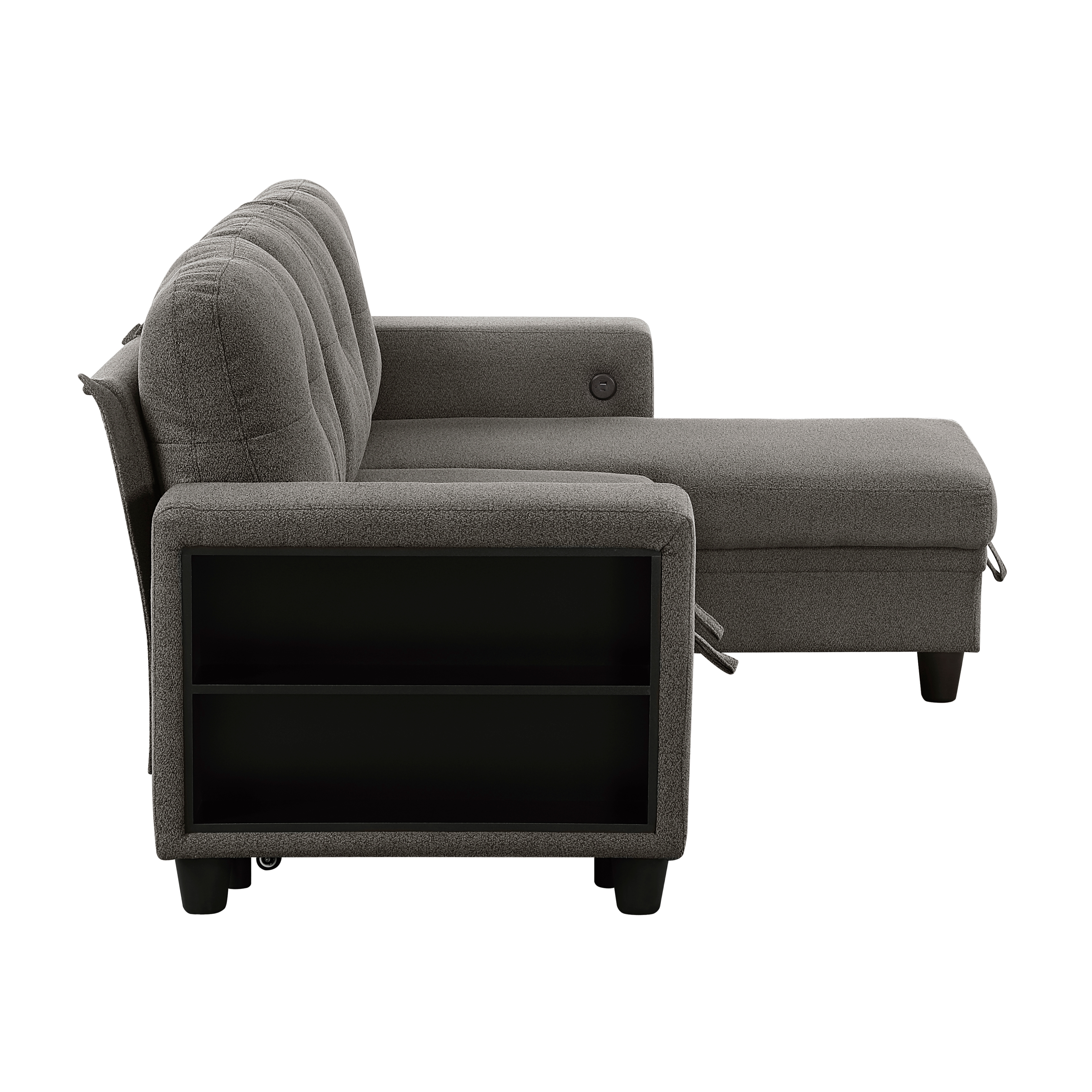 Homelegance Ansley 3-Piece Sectional Sofa with Pull-Out Bed