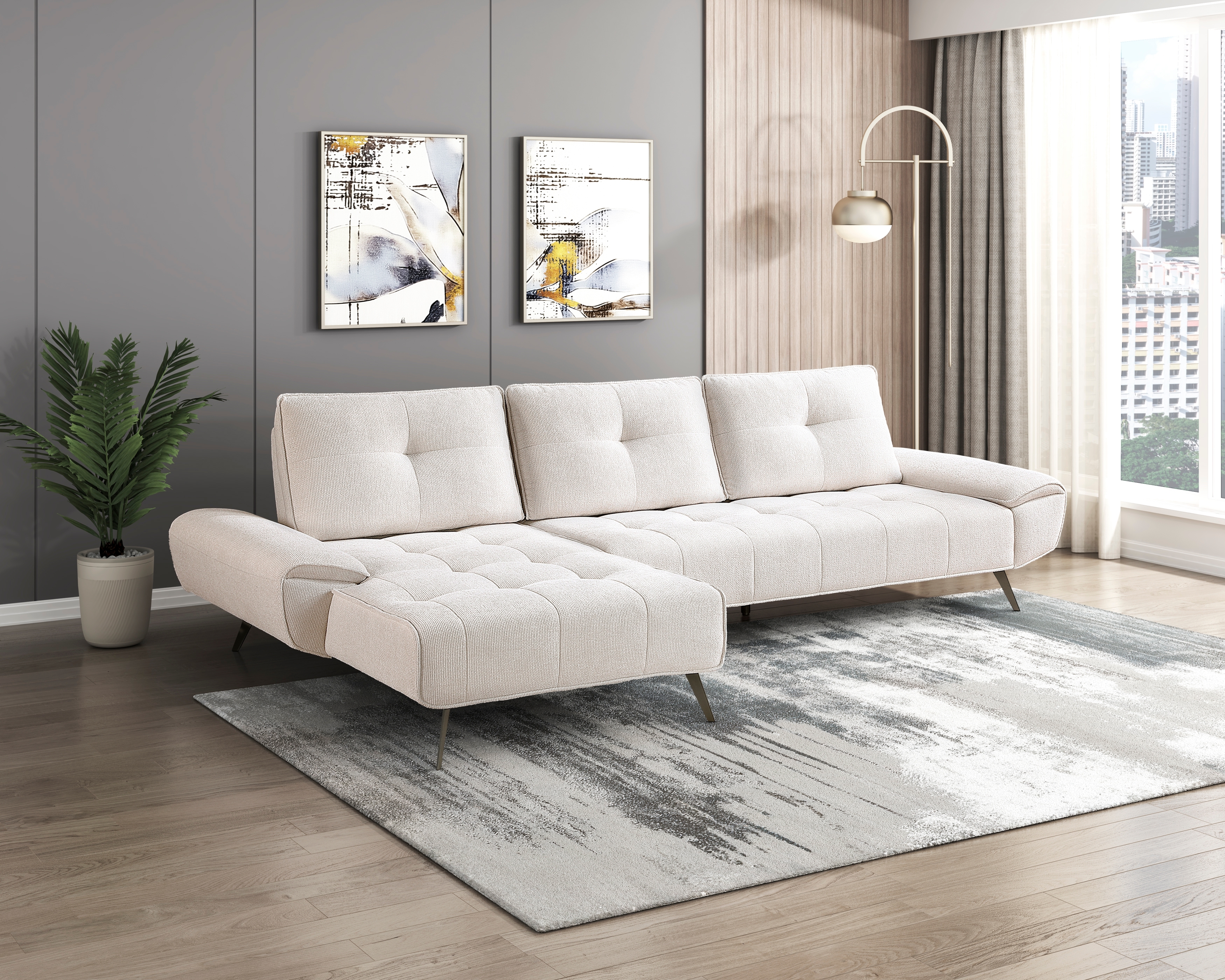 Homelegance Silva 2-Piece Sectional Sofa