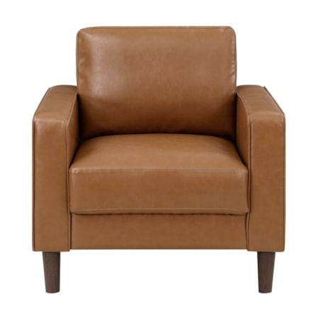 Faux Leather Arm Chair