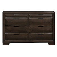 Contemporary Eight Drawer Dresser